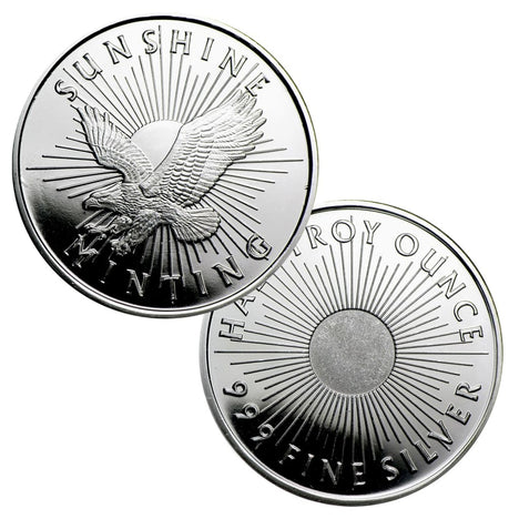 1/2 Ounce Sunshine Minting .999 Silver Eagle Round