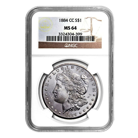 1884-CC Morgan Dollar MS64 NGC