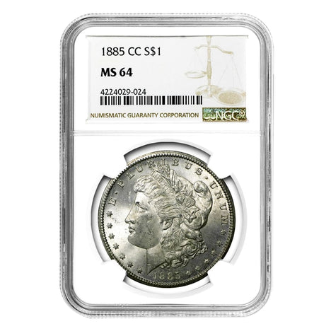 1885-CC Morgan Dollar MS64 NGC