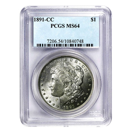 1891-CC Morgan Dollar MS64 PCGS