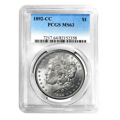 1892-CC Morgan Dollar MS63 PCGS