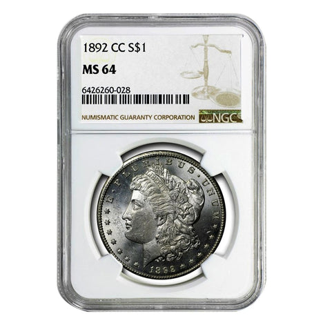1892-CC Morgan Dollar MS64 NGC