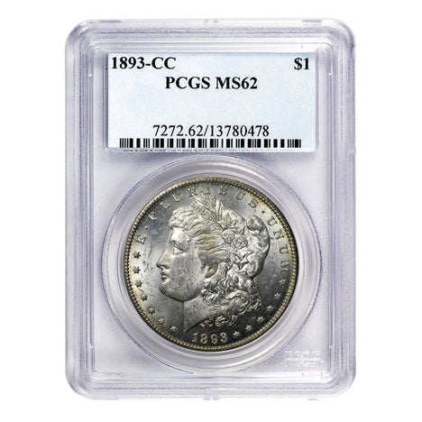 1893-CC Morgan Dollar MS62 PCGS