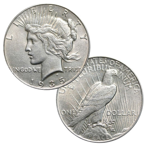 1922-1935 - 90% Silver Peace Dollar About Uncirculated