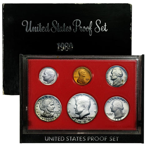 1980 Proof Set - 6 Coin Set