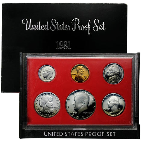 1981 Proof Set - 6 Coin Set
