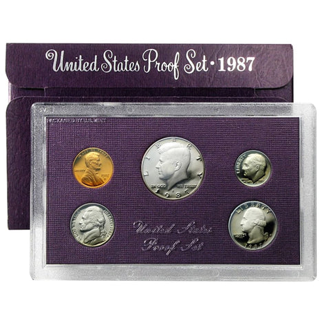 1987 Proof Set - 5 Coin Set