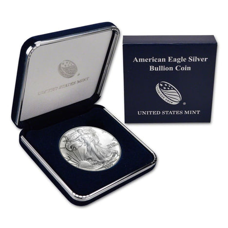 1990 $1 American Silver Eagle BU In US Mint Gift Box