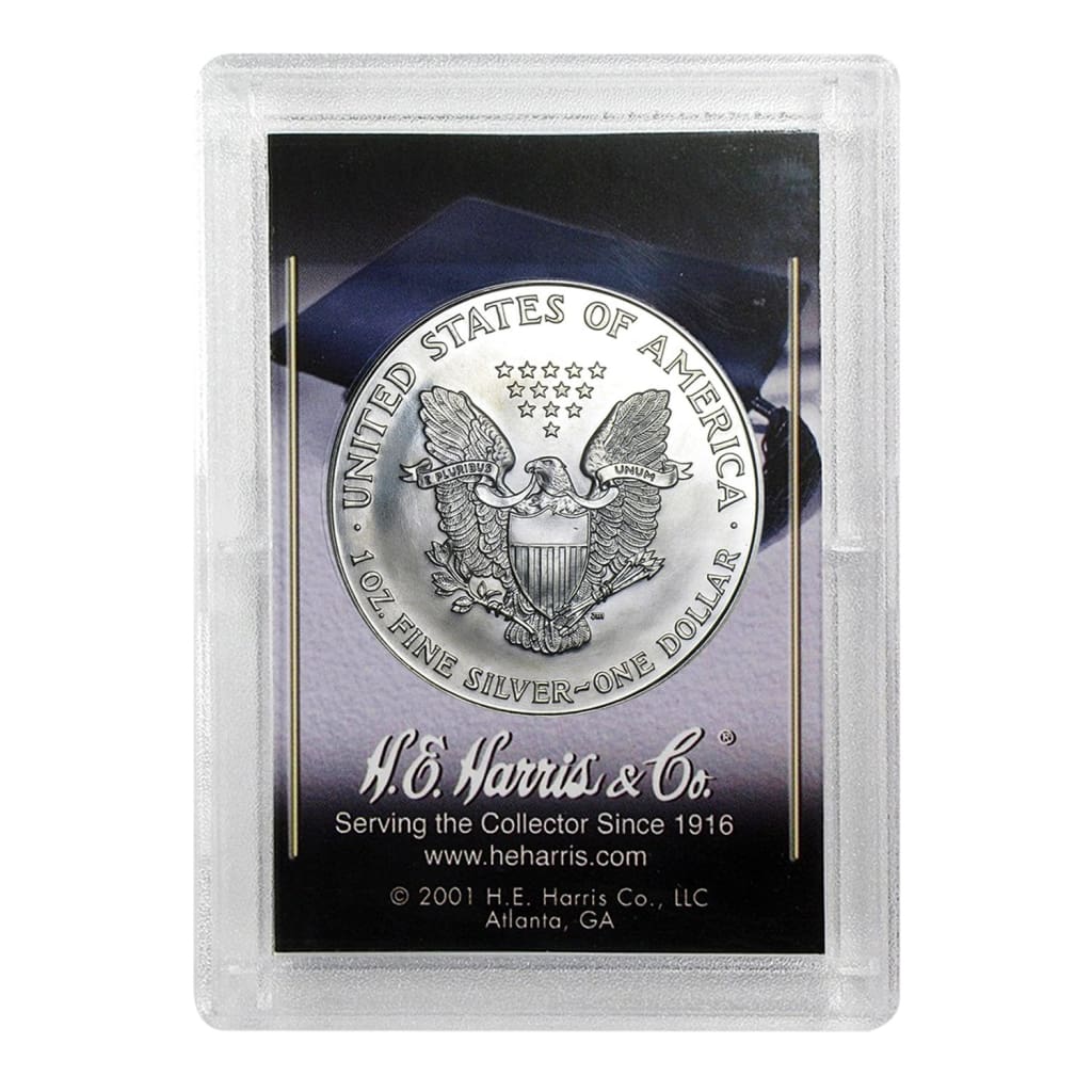 1990 $1 American Silver Eagle HE Harris Holder - Graduation Design
