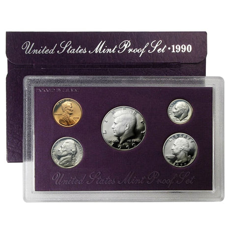 1990 Proof Set - 5 Coin Set