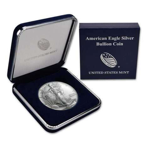 1992 $1 American Silver Eagle BU In US Mint Gift Box