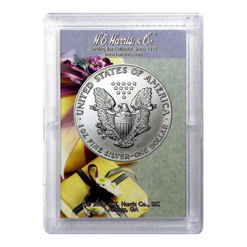 1992 $1 American Silver Eagle HE Harris Holder - Mothers Day Design