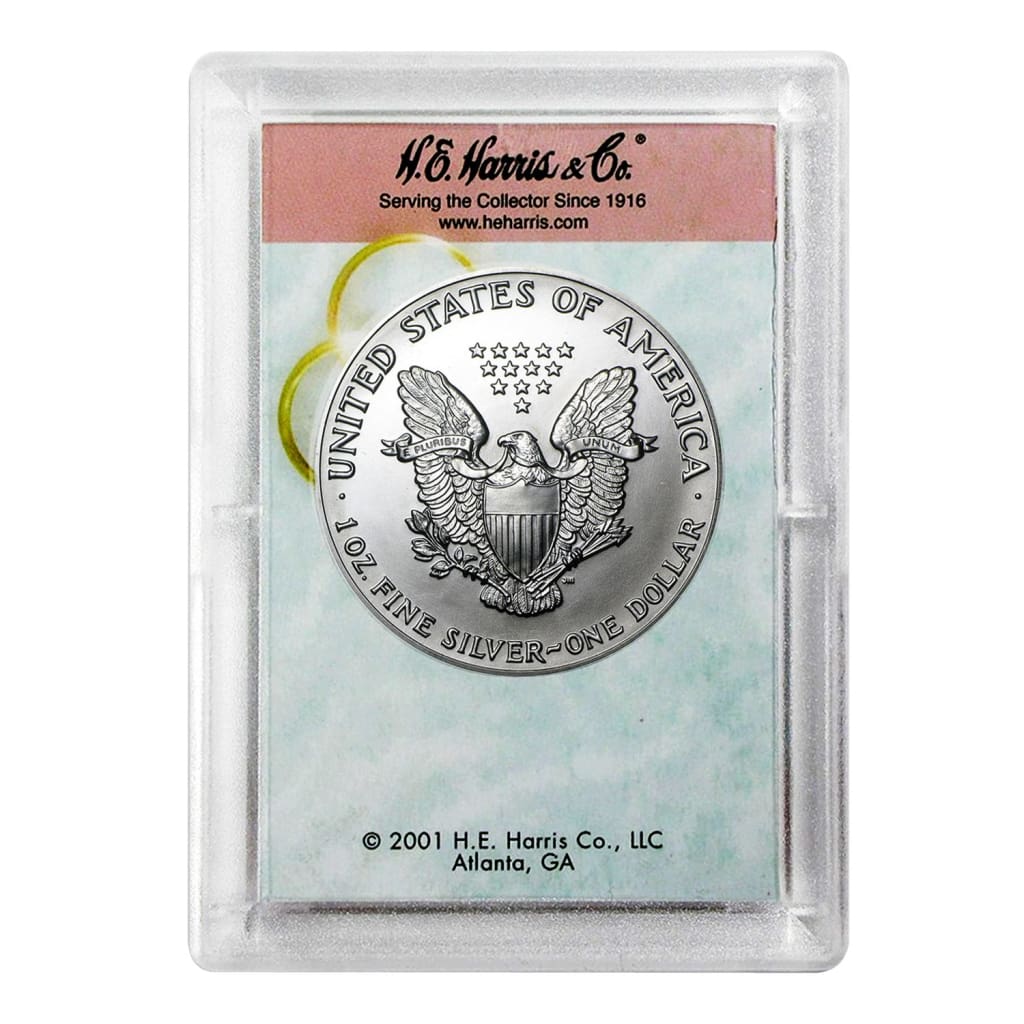 1992 $1 American Silver Eagle HE Harris Holder - Wedding Day Design