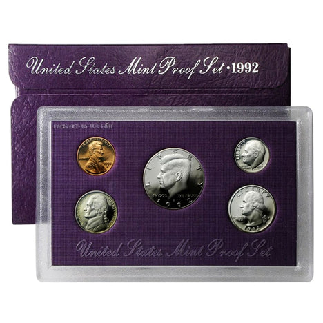 1992 Proof Set - 5 Coin Set