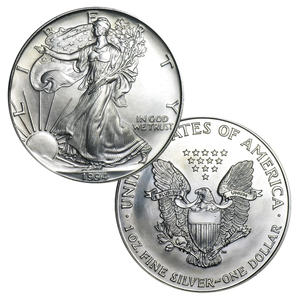 1994 $1 American Silver Eagle BU In US Mint Gift Box