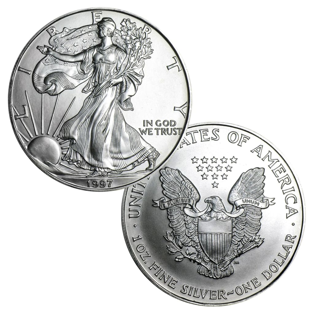 1997 $1 American Silver Eagle BU In US Mint Gift Box