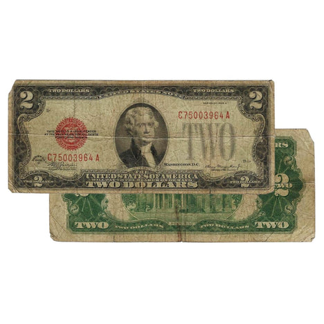$2 - 1928 Red Seal FRN - Cull