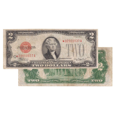 $2 - 1928 Red Seal FRN Star Note - Very Fine