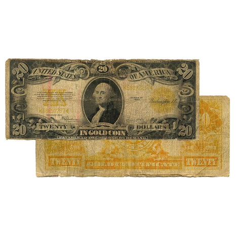 $20 - 1922 Gold Certificate Large Size Note - Cull