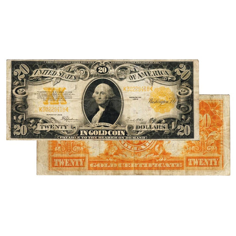 $20 - 1922 Gold Certificate Large Size Note - Extra Fine