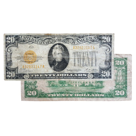 $20 - 1928 Gold Certificate - Cull