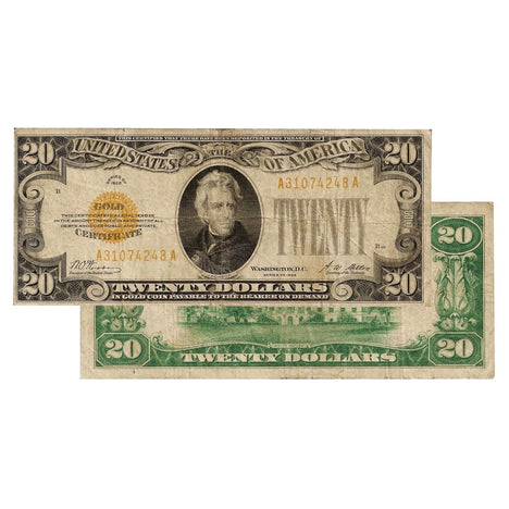 $20 - 1928 Gold Certificate - Fine