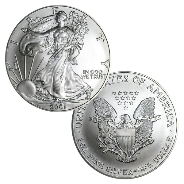 2001 $1 American Silver Eagle - .999 Fine Silver 1 Troy Ounce
