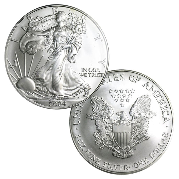 2004 $1 American Silver Eagle Brilliant Uncirculated - .999 Fine
