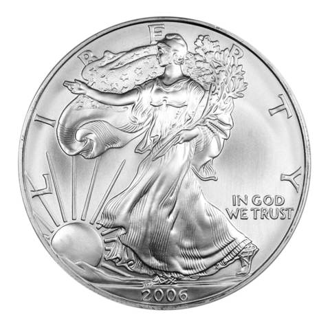 2006 $1 American Silver Eagle MS70 PCGS Obv