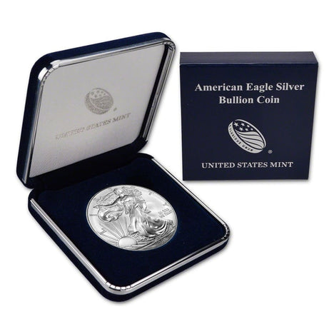 2008 $1 American Silver Eagles BU In US Mint Gift Box