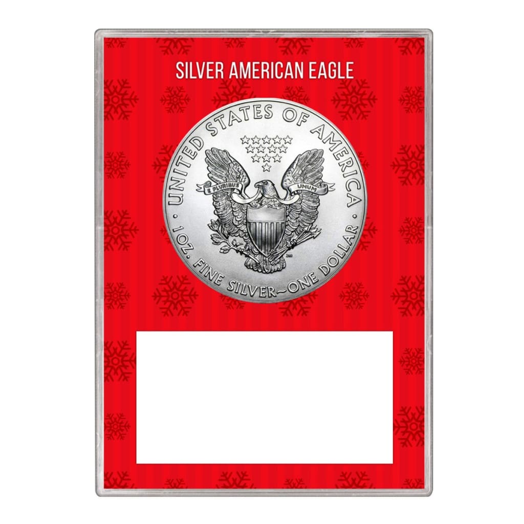 2009 $1 American Silver Eagle Gift Holder Happy Holidays Design