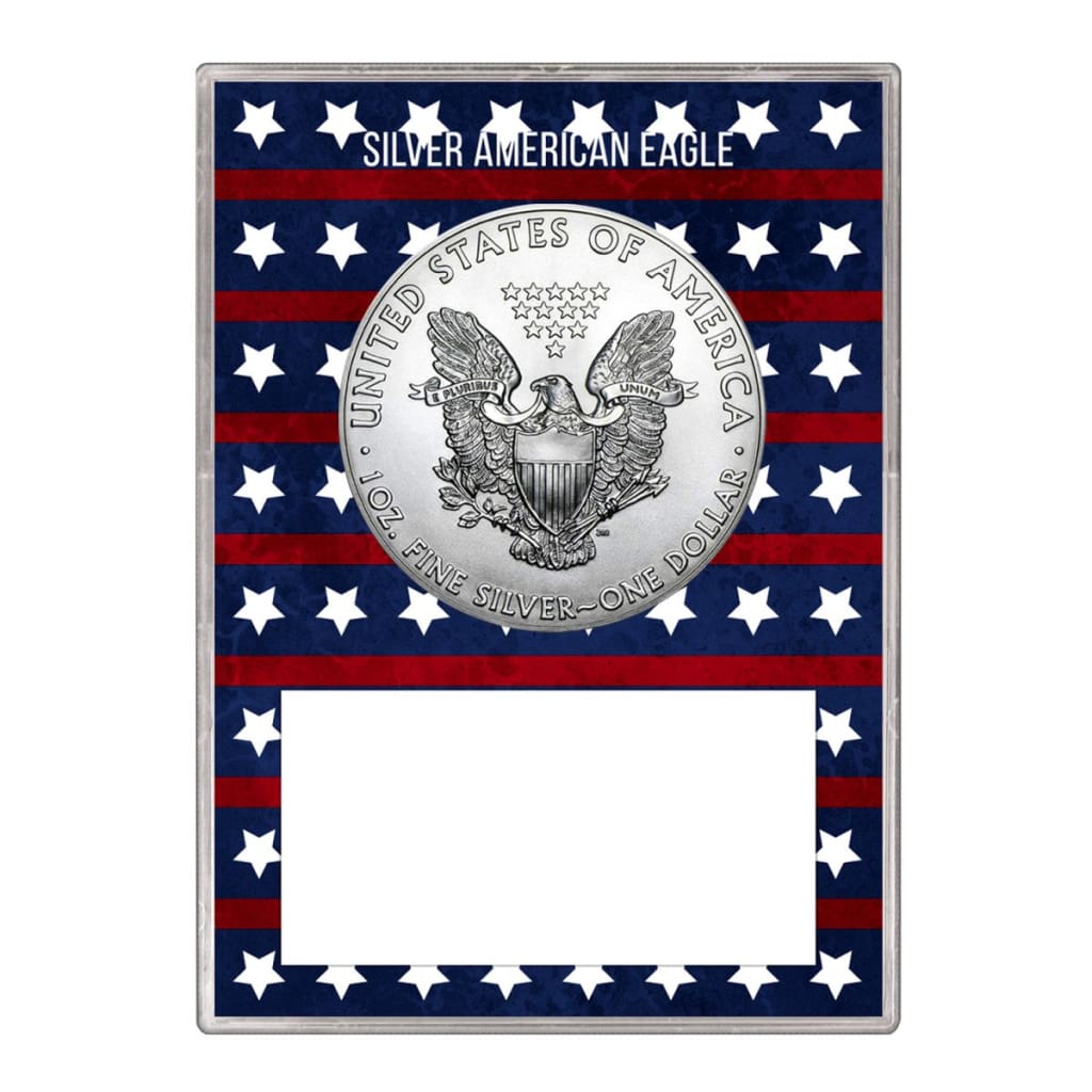 2010 $1 American Silver Eagle Gift Holder Stars and Stripes Design