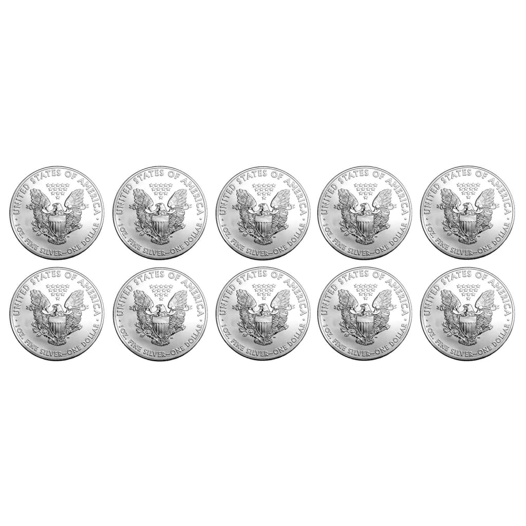 2011 Count of 10 - 2011 American Silver Eagles .999 Silver Brilliant Uncirculated