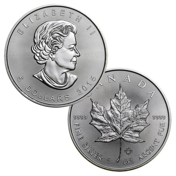2015 Canadian Maple Leaf - 1 Troy Ounce .9999 Silver BU