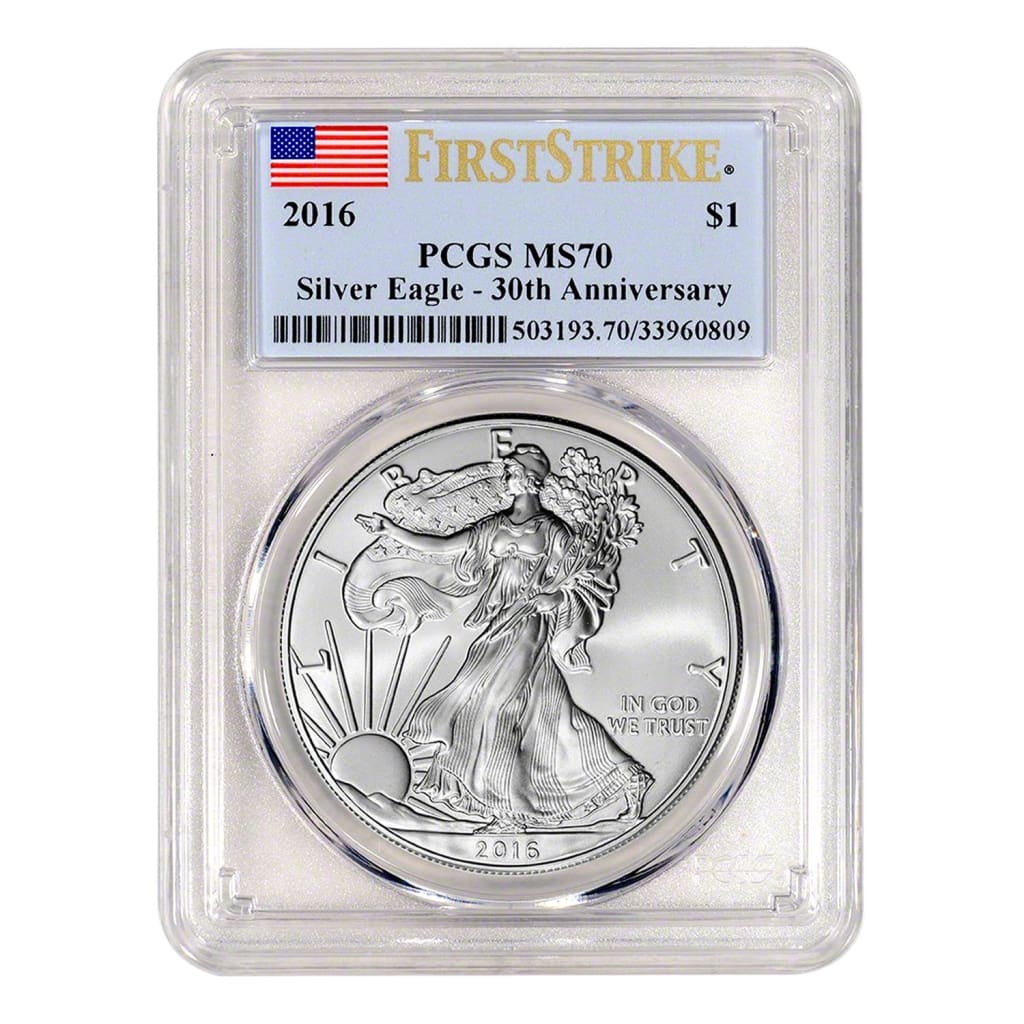 2016 $1 American Silver Eagle MS70 PCGS - First Strike – Great American ...