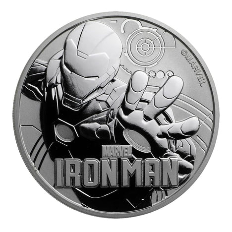2018 $1 Tuvalu 1 oz .999 Silver Marvel Series Iron Man BU