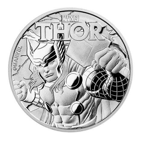 2018 $1 Tuvalu 1 oz .999 Silver Marvel Series Thor BU