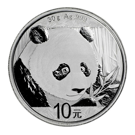 2018 30 Gram .999 Silver Chinese 10 Yuan Panda