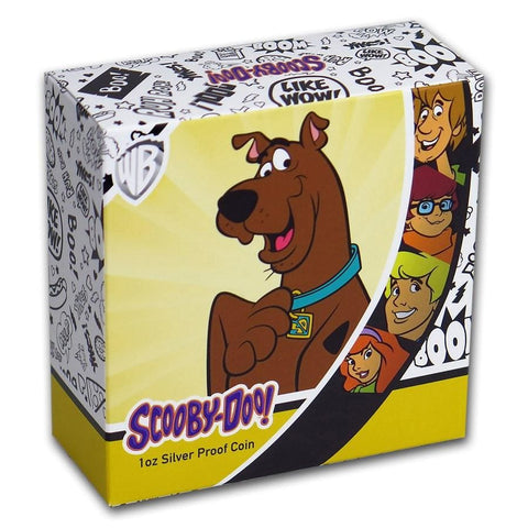 2018 Tuvalu 1 oz .999 Silver Scooby-Doo Colorized Proof with Gift Box ...