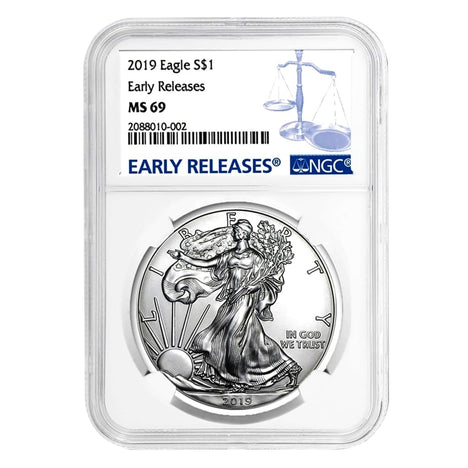 2019 $1 American Silver Eagle MS69 NGC - Early Releases