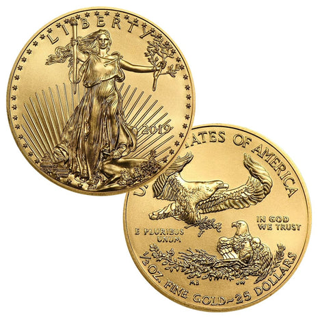 2019 $25 Gold American Eagle 1/2 Ounce Brilliant Uncirculated BU
