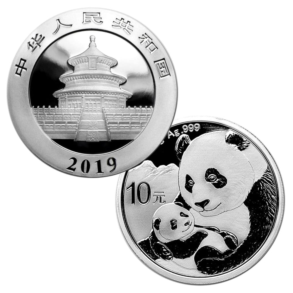 2014 1 Oz Silver Chinese Panda - 1 Oz Ag .999 Silver/In Slab/10 Yuan - Foto 9