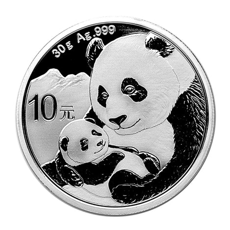 2019 China 10 Yuan 30 gram .999 Silver Panda BU (In Capsule)