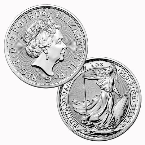 2019 Great Britain £2 Silver Britannia 1oz .999 BU
