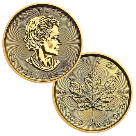 2020 $10 Canada 1/4 oz Gold Maple Leaf Brilliant Uncirculated BU