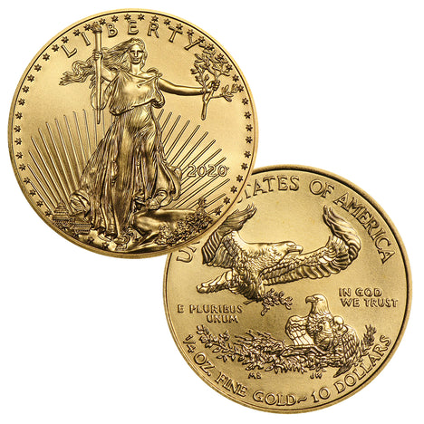 2020 $10 1/4 oz Gold American Eagle BU Brilliant Uncirculated