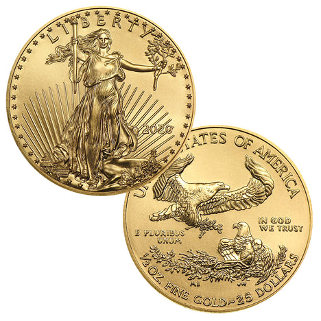 2020 $25 1/2 oz Gold American Eagle BU Brilliant Uncirculated