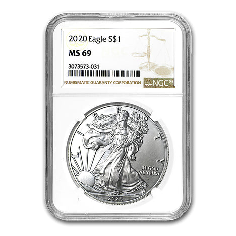 2020 $1 American Silver Eagle MS69 NGC