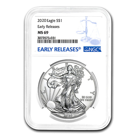 2020 $1 American Silver Eagle MS69 NGC - Early Releases