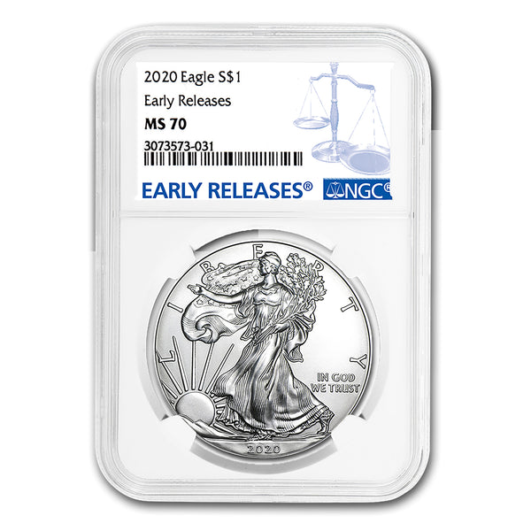2020 $1 American Silver Eagle MS70 NGC - Early Releases | Great